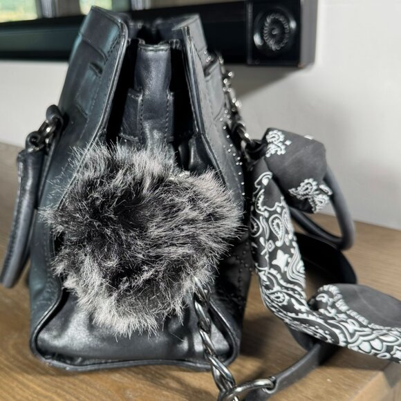 Michael Kors Hamilton Micro Stud Quilted Satchel β Black Leather Luxe! - Picture 14 of 16